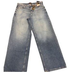 Lee Women's Wide Leg Heritage Straight Leg High Rise Indigo Focus Size 14